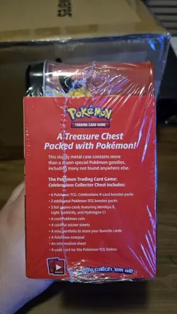 Pokemon 25th Anniversary Celebrations Treasure Chest Lunchbox Tin NEW/SEALED - Image 3