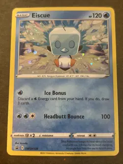 Eiscue SWSH128 Pokemon Sword & Shield Black Star Promo HOLO HD SWIRL NM/LP - Image 2