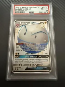 Pokemon TCG Electrode GX Full Art Holo Card SV57/SV94 PSA 10 Gem Mint Sun Moon - Image 3