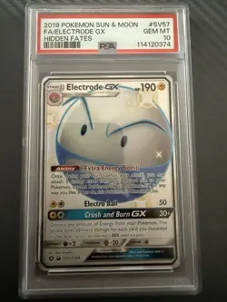 Pokemon TCG Electrode GX Full Art Holo Card SV57/SV94 PSA 10 Gem Mint Sun Moon - Image 4