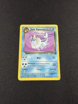 2000 Pokemon Team Rocket Dark Vaporeon #45/82 - Image 1