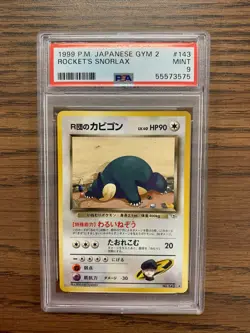 1999 JAPANESE GYM 2 CHALLENGE 143 Rocket's Snorlax PSA 9 POKEMON - Image 1