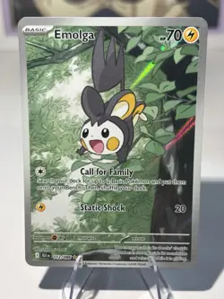 Pokemon 2025 Scarlet & Violet Black Bolt Emolga #112/086 Illustration Rare NM - Image 1