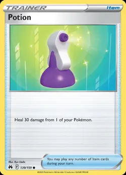 Pokemon Potion (139/160) Crown Zenith LP REVERSE HOLO - Image 1