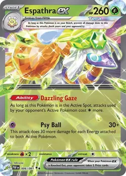 Pokemon Espathra ex (6/245) Paldean Fates LP HOLO - Image 1
