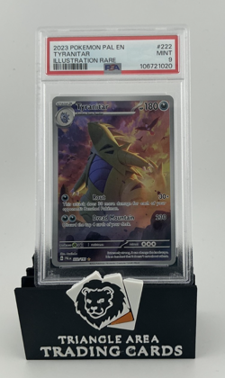 2023 POKEMON PAL EN-PALDEA EVOLVED ILLUSTRATION RARE #222 TYRANITAR PSA 9 - Image 1