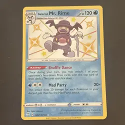 Galarian Mr Rime SV021/SV122 SWSH: Shining Fates Holo Rare Pokemon TCG 2021 - Image 1