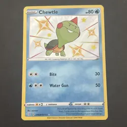 Chewtle SV028/SV122 SWSH: Shining Fates: Shiny Vault Holo Pokemon TCG 2021 - Image 1