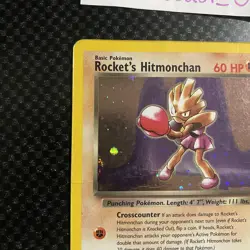 Pokemon Rocket's Hitmonchan 11/132 Rare Holo Unlimited Gym Heroes 2000 Damaged - Image 3