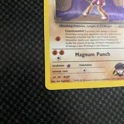 Pokemon Rocket's Hitmonchan 11/132 Rare Holo Unlimited Gym Heroes 2000 Damaged - Image 4