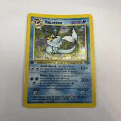 Pokemon Vaporeon 12/64 Jungle Holo 1st Edition - Image 1