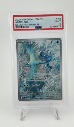 2025 POKEMON JTG EN-JOURNEY TOGETHER ILLUSTRATION RARE #161 ARTICUNO PSA 9 - Image 1