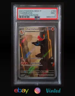2023 Pokemon Mew IT 151 Charmeleon 169/165 Illustration Rare PSA 9 - Image 1