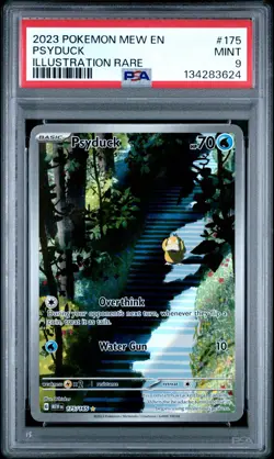 2023 POKEMON MEW EN 151 ILLUSTRATION RARE #175 PSYDUCK PSA 9 MINT - Image 1