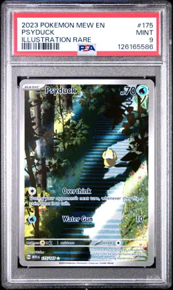 2023 POKEMON MEW EN-151 ILLUSTRATION RARE #175 PSYDUCK PSA 9 - Image 1