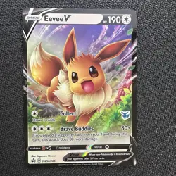 Eevee V SWSH065 Holo Black Star Stamped Promo Pokemon TCG Sword & Shield NM - Image 1