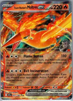 Team Rocket's Moltres ex 031/182 SV10: Destined Rivals - Pokemon Card - NM - Image 1