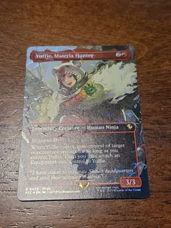 Yuffie, Materia Hunter (Borderless) (Chocobo Track Foil) Final Fantasy NM MTG - Image 1