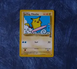 Surfing Pikachu 28 Pokemon card Black Star Promo CCG WOTC - Image 1