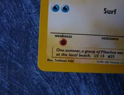 Surfing Pikachu 28 Pokemon card Black Star Promo CCG WOTC - Image 5