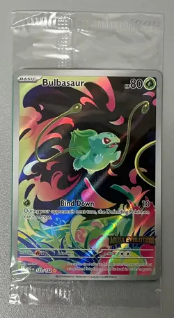 Pokemon Bulbasaur Mega Evolution Promo Card 133/132 SEALED - Image 1