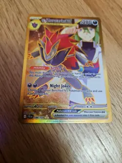 Pokemon TCG N's Zoroark EX Gold Card 189/159 Journey Together - Image 2