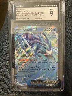 Pokemon TCG Suicune EX Classic Collection Trading Card 010/034 - Image 1