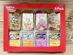 Pokemon Trading Card Game 4-Pack Pokemon TCG: Scarlet & Violet-151 Mini Tin New - Image 1
