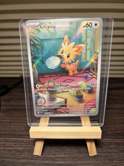 Pokemon TCG Lillipup 154/086 White Flare Illustration Rare Card NM/M Condition - Image 1