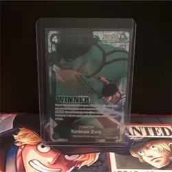 Bandai One Piece CCG Roronoa Zoro Winner Promo Character Card ST-01 006 - Image 1