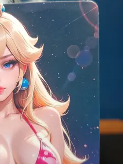 1/1 Only 1 Made Princess Peach City Bikini Mario Customs Waifu Card Size 5x3.5 - Image 3