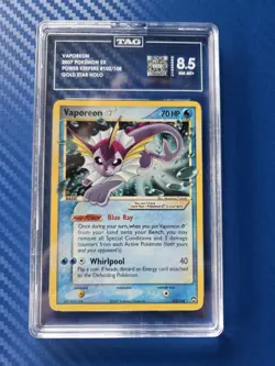 Vaporeon Gold Star TAG 8.5 Power Keepers Ultra Rare Holo Card 102/108 Not PSA - Image 1