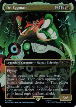 MTG Dr. Eggman (Rainbow Foil) (2084) | NM Foil | Secret Lair Sonic {SLD} - Image 2