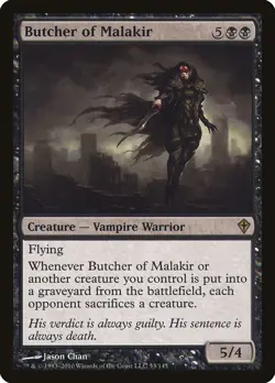 MTG Magic the Gathering Butcher of Malakir (53/151) Worldwake MP - Image 1