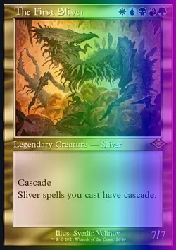 MTG The First Sliver (26e/404) Modern Horizons LP FOIL- ETCHED - Image 1