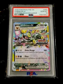 Pokemon Prismatic Evolutions Umbreon ex 060/131 Surprise Box Stamped PSA 10 - Image 1