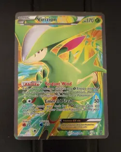 Pokemon Black & White Plasma Blast Virizion EX (96/101) Full Art Ultra Rare - Image 1