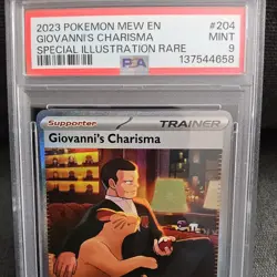 Pokemon 151 Giovanni's Charisma 204/165 Scarlet Violet 151 Holo Mint PSA Graded - Image 2