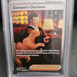 Pokemon 151 Giovanni's Charisma 204/165 Scarlet Violet 151 Holo Mint PSA Graded - Image 3