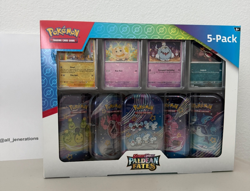 Pokemon PALDEAN FATES 5 Pack Tins Costco Exclusive - Brand New Sealed - Image 2