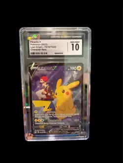 Pokemon Pikachu V Lost Origin Trainer Gallery Full Art #TG16 CGC 10 Gem Mint - Image 1
