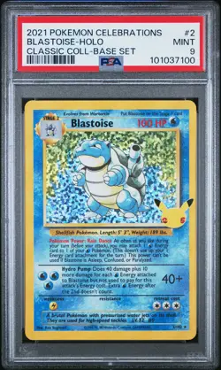 PSA 9 Pokemon Blastoise Classic Collection Base Set CELEBRATIONS - Image 1