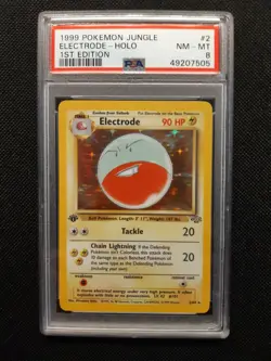 1999 POKEMON JUNGLE 2/64 ELECTRODE HOLO 1ST EDITION PSA 8 NMMT - Image 1