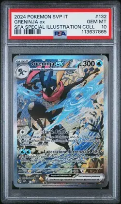 Pokemon PSA 10 Greninja Ex #132 Special Illustration Collection 2024 Italiano - Image 2