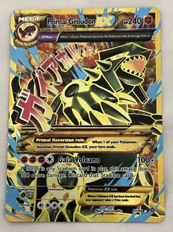 Pokemon Primal Groudon EX Shiny Full Art Holo Card XY Ancient Origins 97/98 MP - Image 1