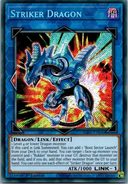 Yugioh Striker Dragon (Secret Rare) RA01-EN046 1st Edition Secret Rare NM - Image 1