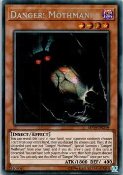 Yugioh Danger! Mothman! MP19-EN219 Prismatic Secret Rare NM - Image 1