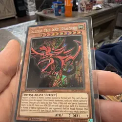 Yugioh Slifer the Sky Dragon SBCB-EN201 Secret Rare 1st Edition Near Mint - Image 1