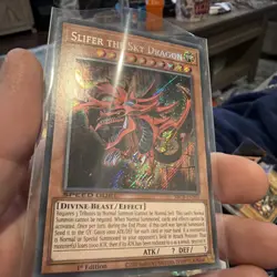 Yugioh Slifer the Sky Dragon SBCB-EN201 Secret Rare 1st Edition Near Mint - Image 2