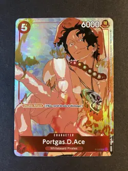 Portgas.D.Ace Gift Collection 2023 One Piece TCG Promo Card P-028 NM - Image 1